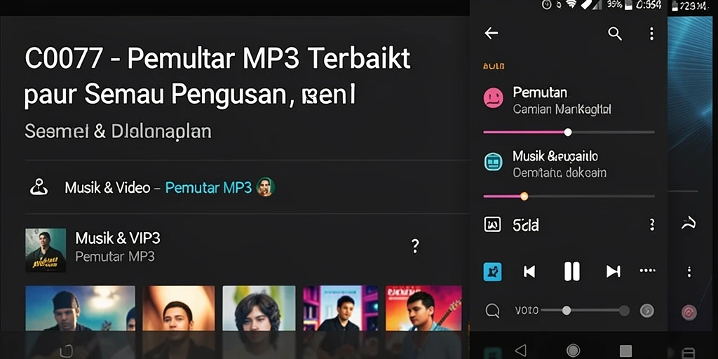 Tampilan antarmuka aplikasi C0077 yang sederhana dan menarik.