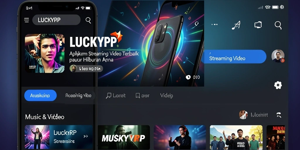Antarmuka LUCKYRP yang mudah digunakan untuk streaming video.