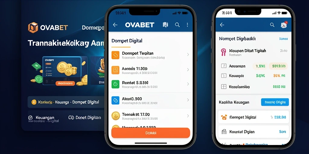 Tampilan aplikasi OVABET yang modern dan fungsional.