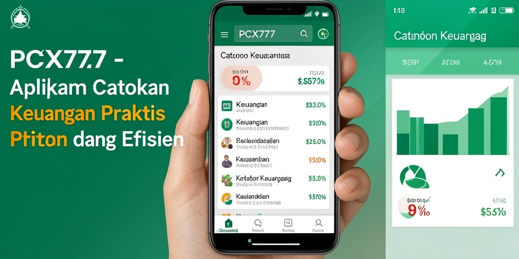 Tampilan utama PCX777 dengan fitur Catatan Keuangan yang mudah digunakan.