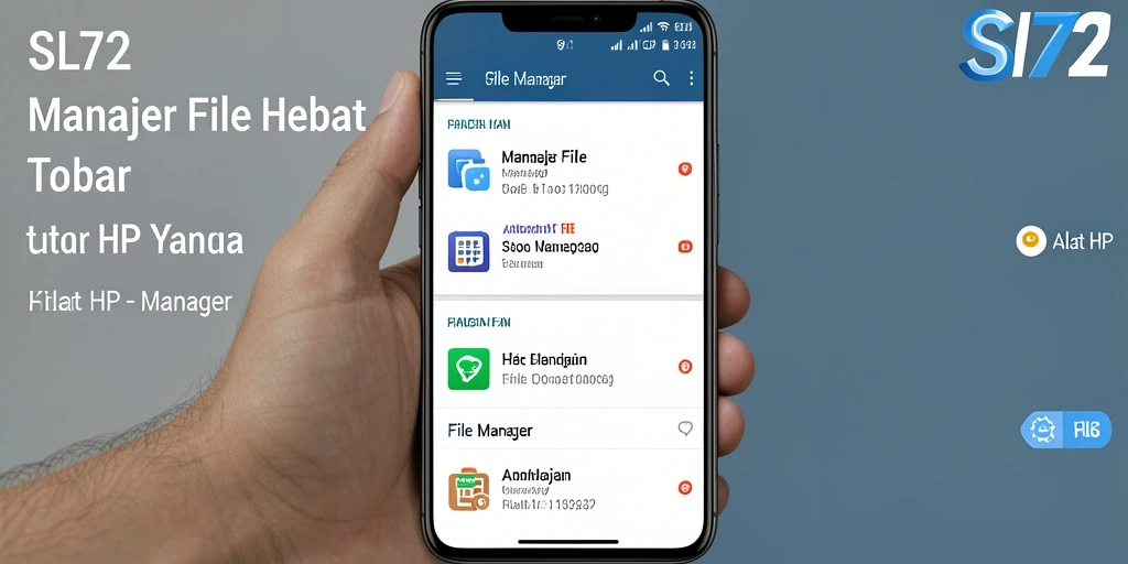Tampilan antarmuka SL72 yang sederhana dan fungsional sebagai File Manager.